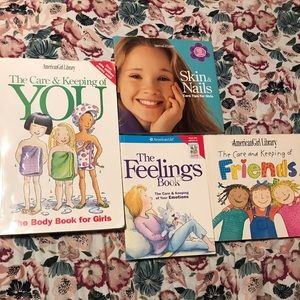 Set 4 American Girl health/tip books for preteens